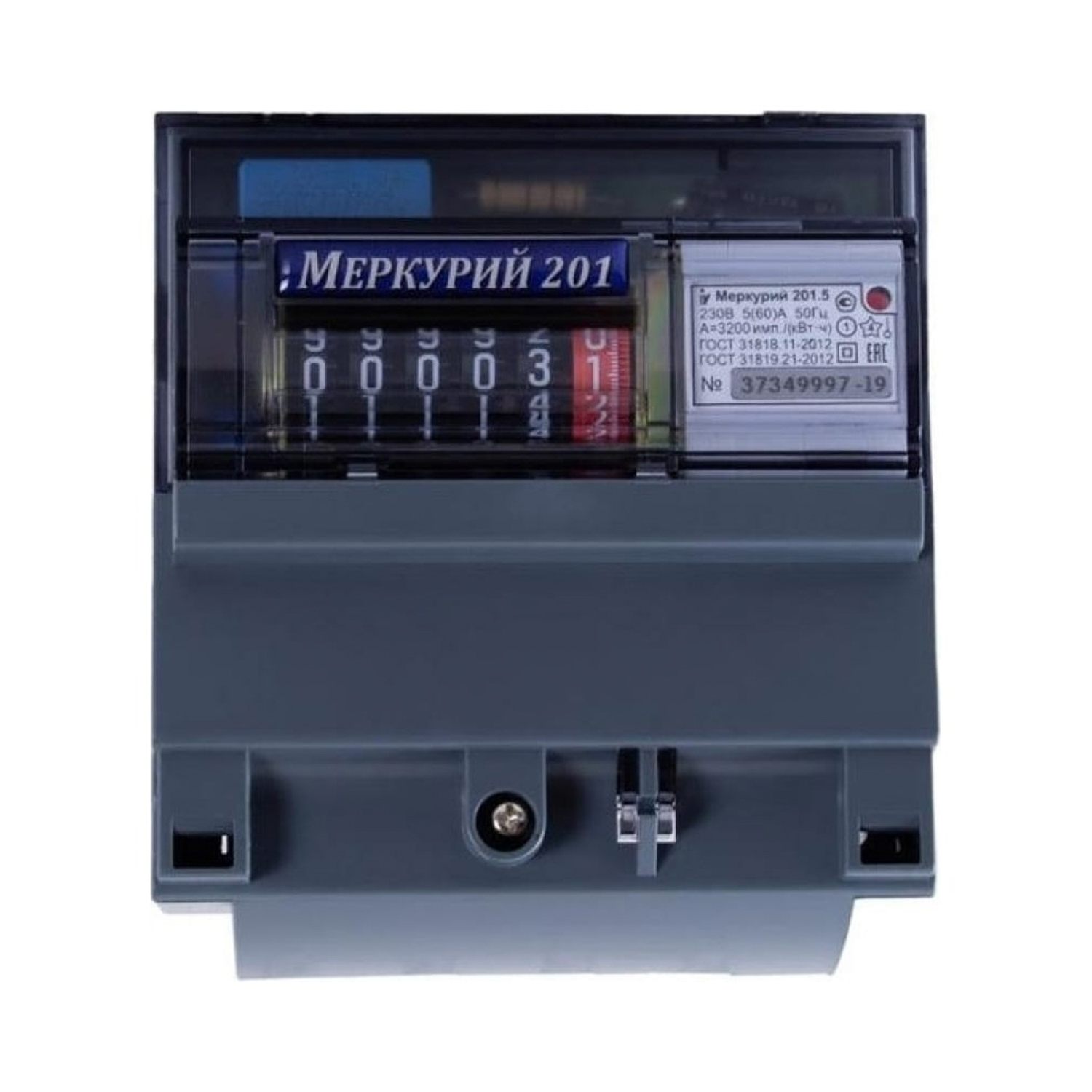 Счетчик "Меркурий" 201.5  1ф 5-60 А  класс точн. 1.0 1 тариф. Инкотекс *1/24