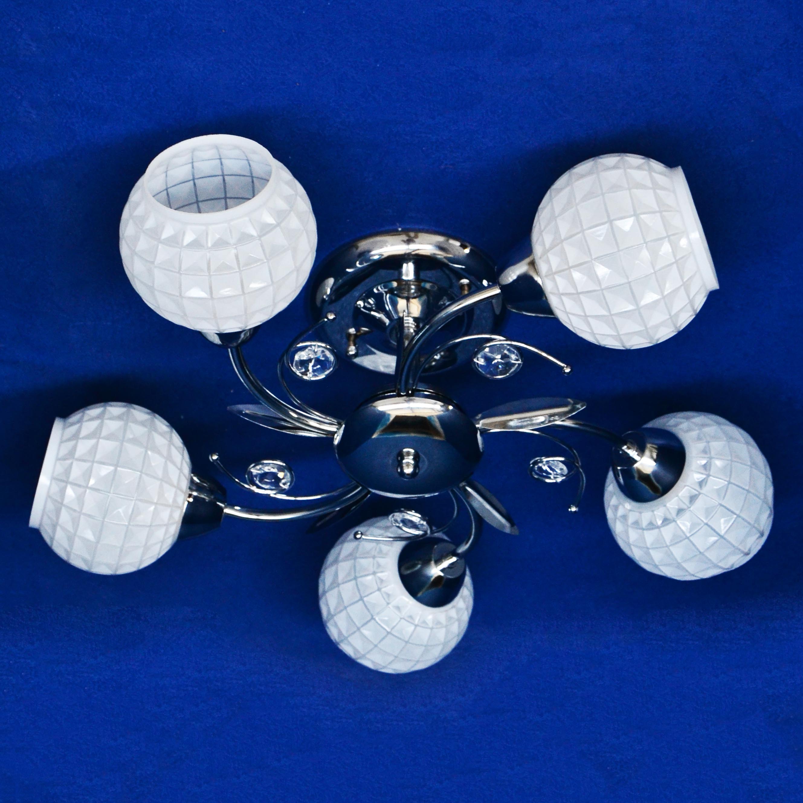 Люстра Verner Lighting N302595, 40 Вт, E27, 5 ламп, хром