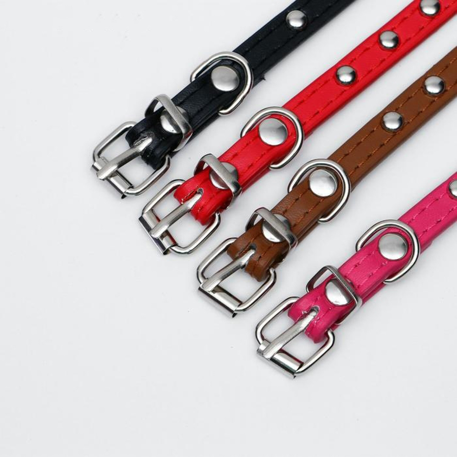 Ошейник клепаный из искусственной кожи, 30,5 х 1 см, микс цветов 1279928