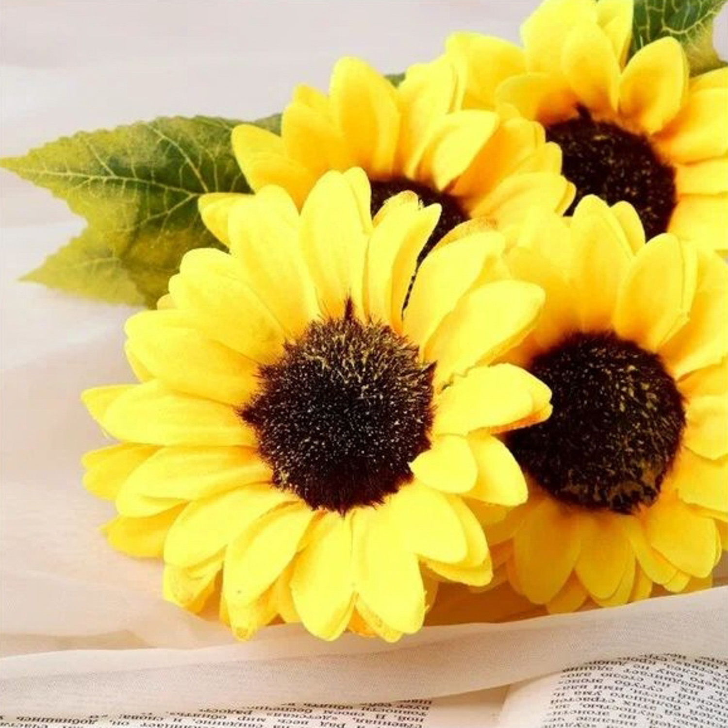 Цветы искусственные "Пять подсолнухов" 9х53 см 4738236