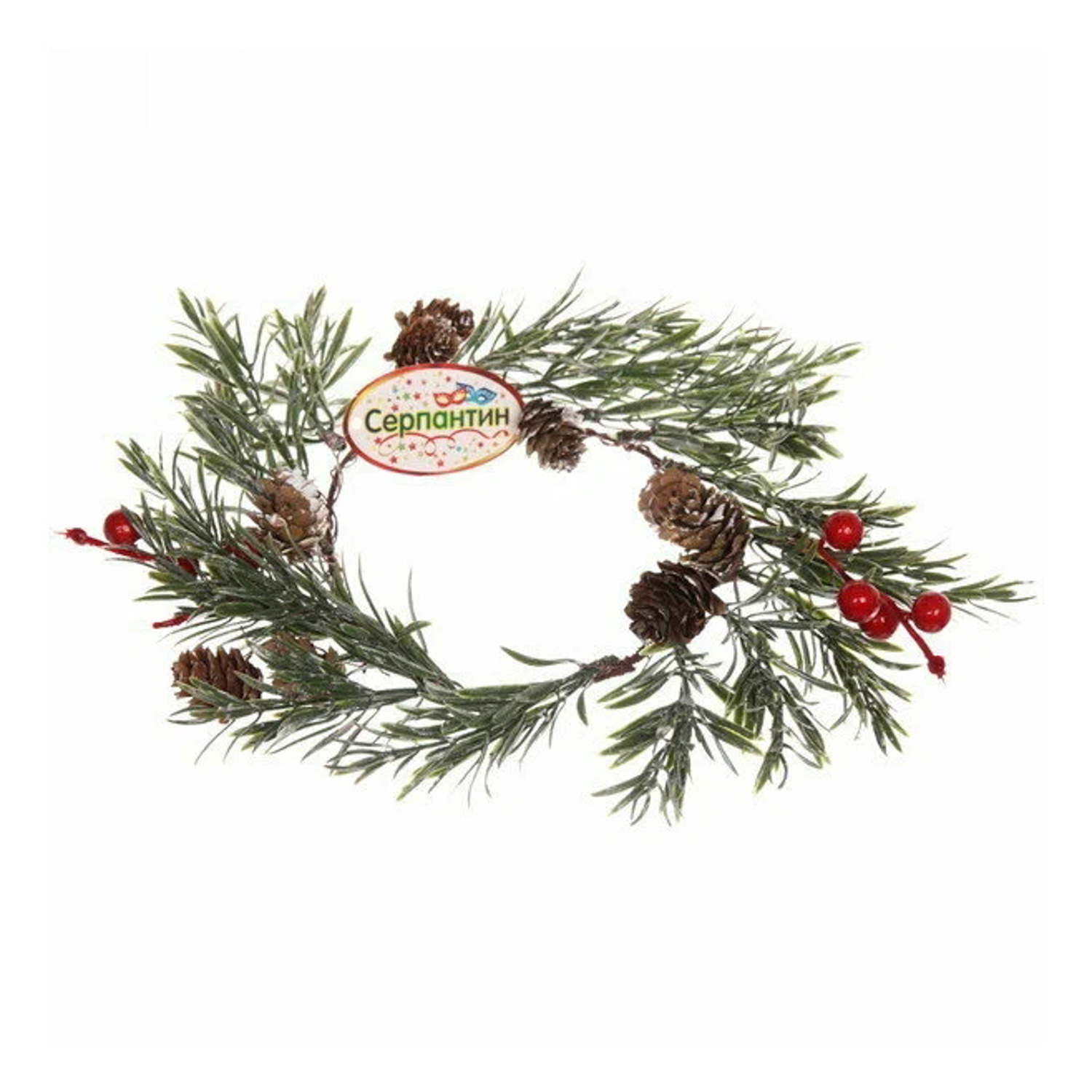 Венок хвойный новогодний Лесной сюрприз , 30 см