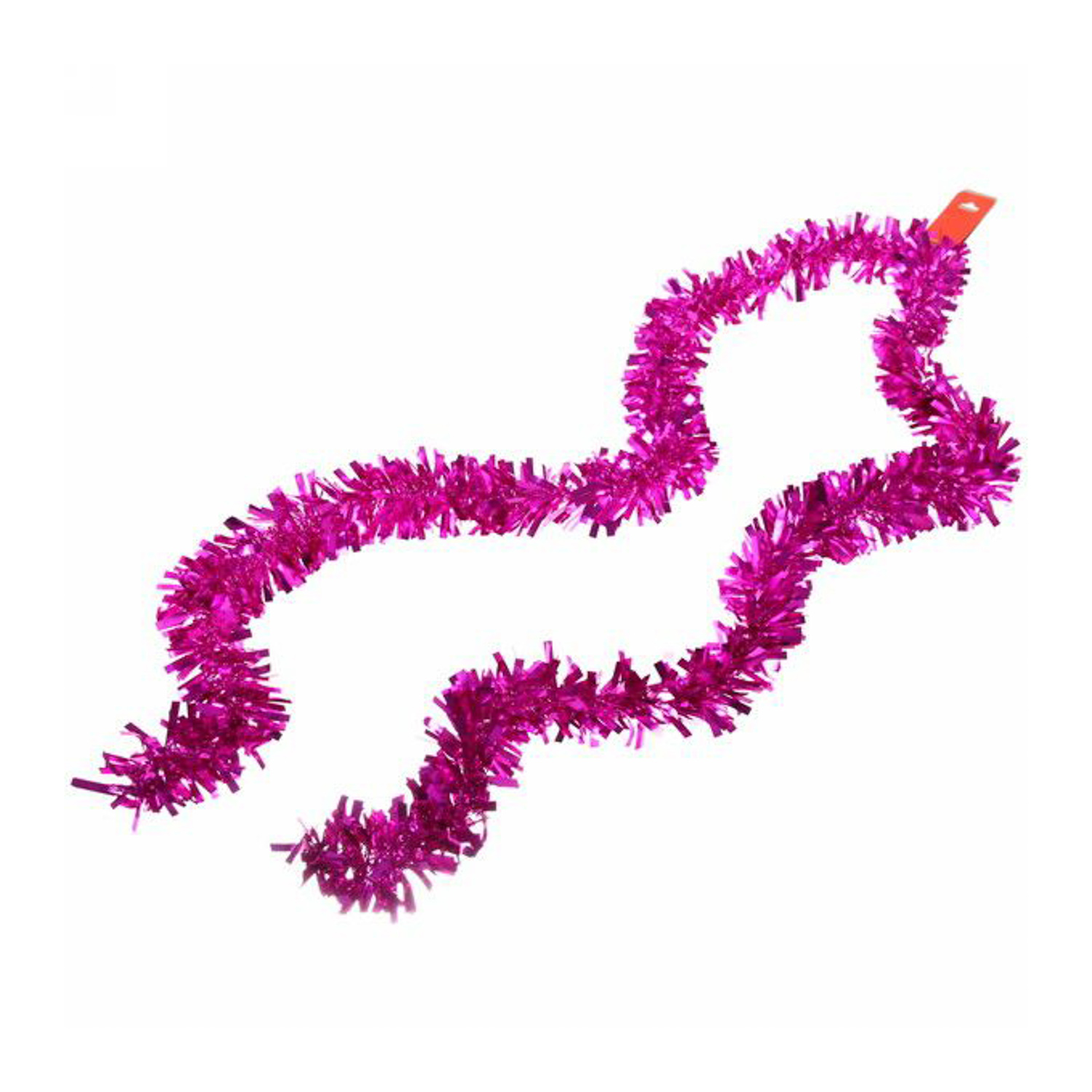 Мишура 2 м, 7 см, "Золотые блики", фуксия