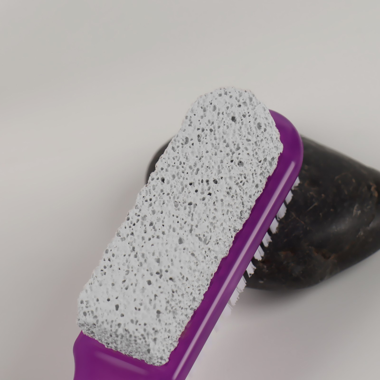 яяяТёрка для ног 2-х стор пемза щетка прямоуг 15,5*3,5(±0,5)см МИКС пакет QF 260463