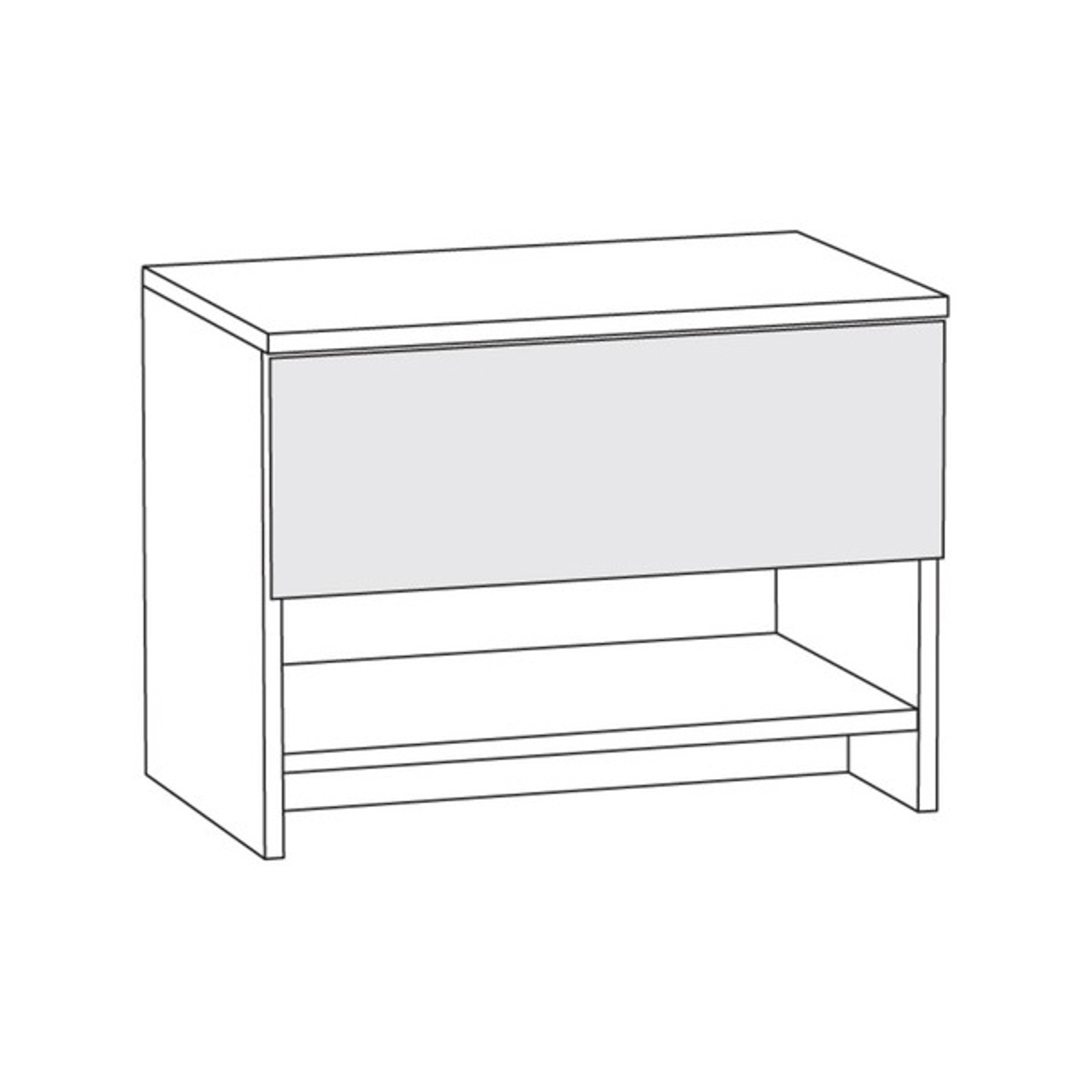 яяяТумба Юнона, 550х352х413, Дуб белый крафт/Серый шифер 4676665