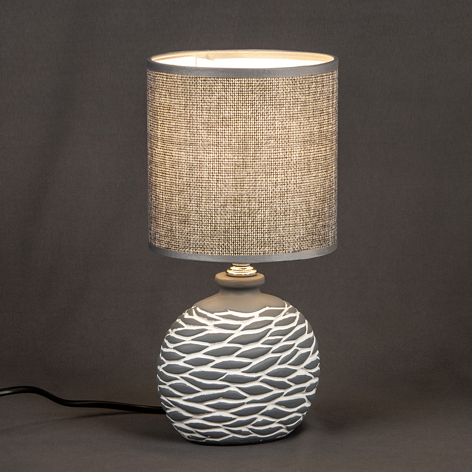 Лампа настольная 98231-0.7-01 GREY (керамика+абажур)  *1/18 Лампа настольная 98231-0.7-01 GREY (керамика+абажур)  *1/18