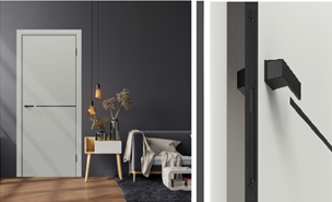 Комплект двери межкомнотной Калифорния Белый жемчуг 600мм (дверь+погонаж+замок+ручка+петли)*1