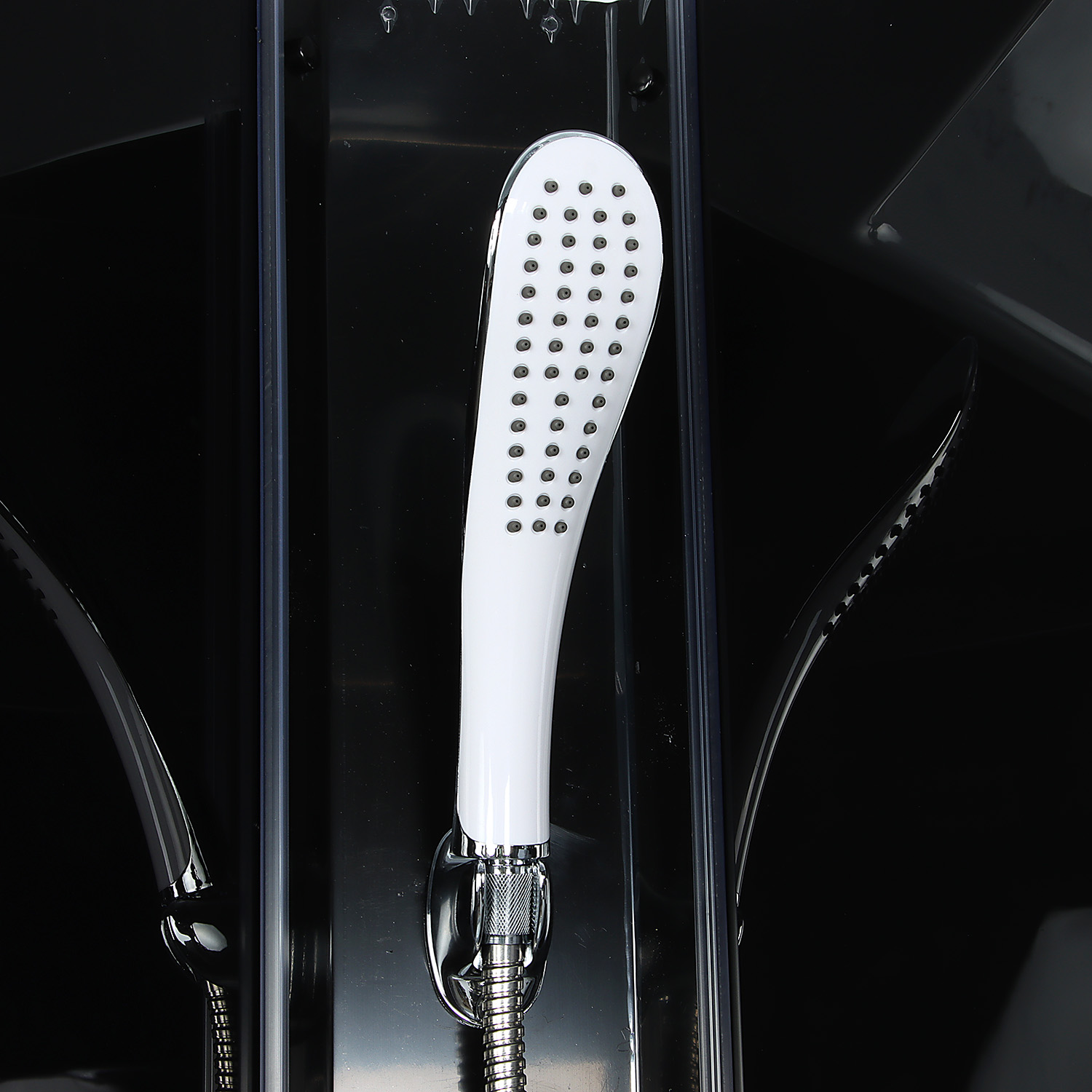 Кабина душевая 90*90*232 Топ B, поддон средний, стекло прозрачное, стенка черная(7уп+сифон D50мм) Кабина душевая 90*90*232 Топ B, поддон средний, стекло прозрачное, стенка черная(7уп+сифон D50мм)