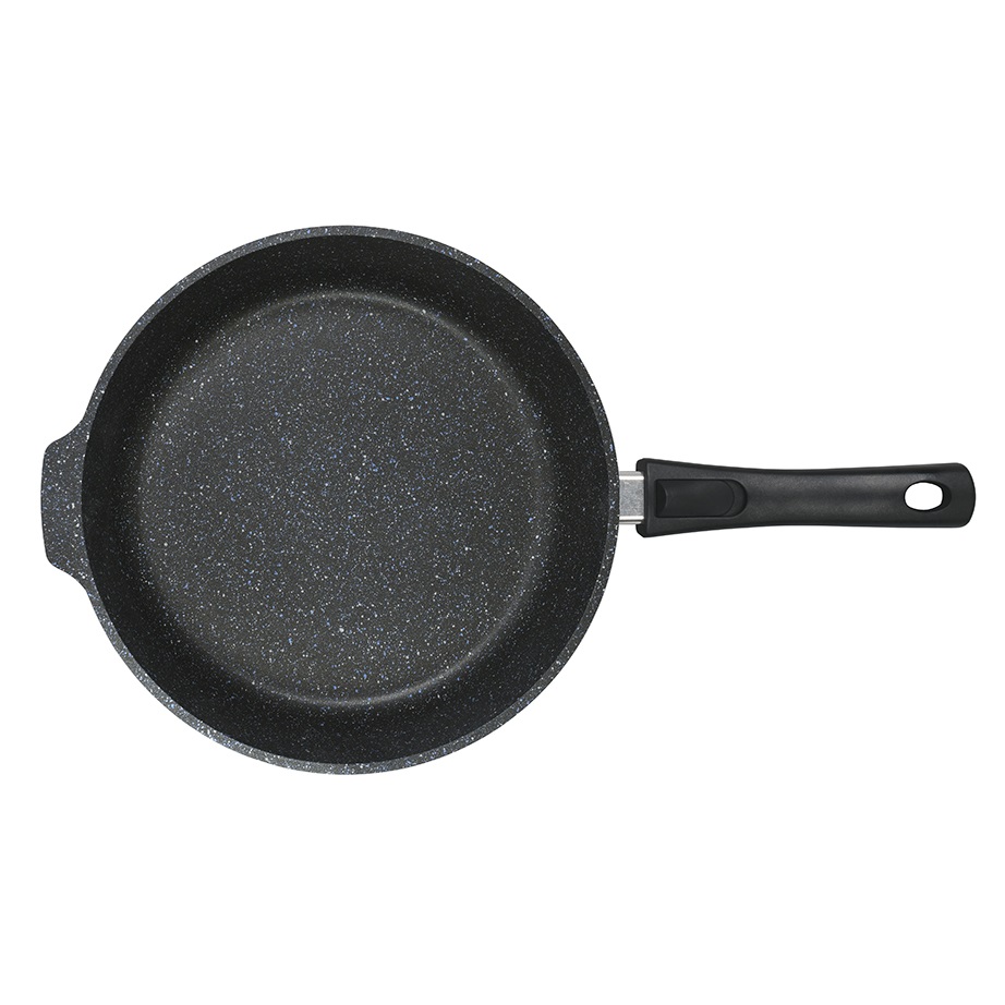 Сковорода алюм. а/приг.литая "Kukmara" "Granit" black d28см Съемн.руч. сггч282а *1/4