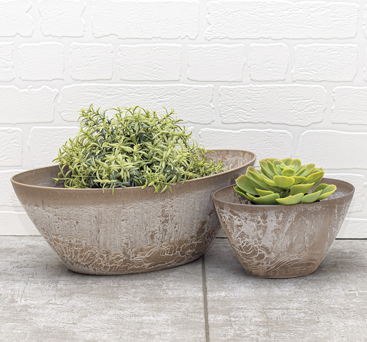 яяяКашпо пластм. "Микрит" 1.4л овал. 210х135 h110мм Бежевый слайн М3108 ("М-П.")*1/16 яяяКашпо пластм. "Микрит" 1.4л овал. 210х135 h110мм Бежевый слайн М3108 ("М-П.")*1/16