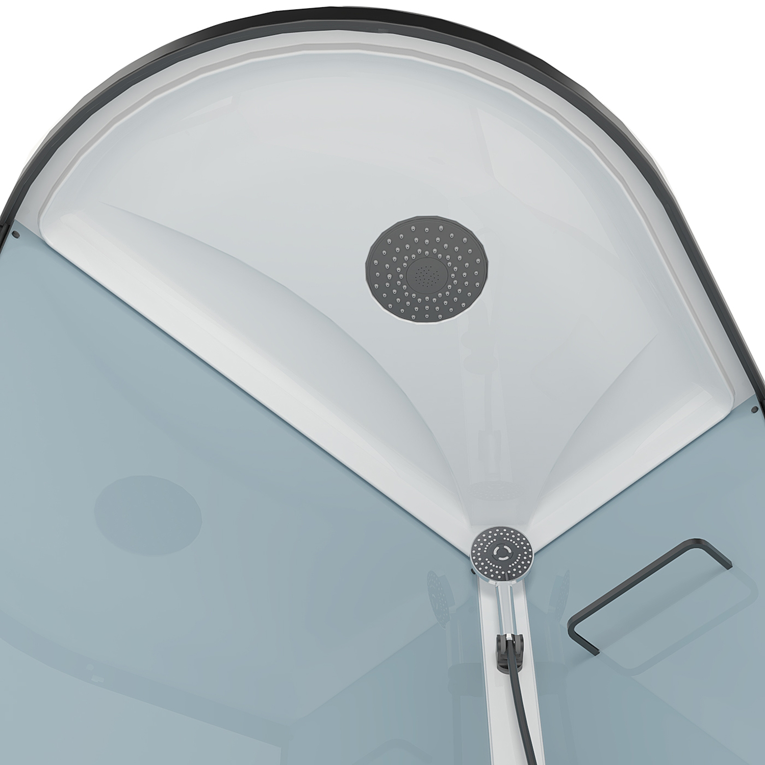 Кабина душевая120*80*218 Deligh128R high поддон выс.проз.,б/эл,ст.голуб DOMANI-Spa 3уп РАСПРОДАЖА