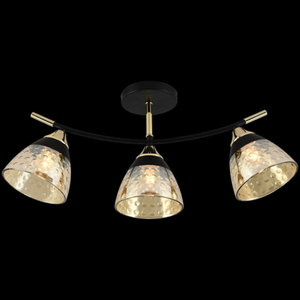 Люстра Reluce 01386-0.3-03, Е27, 3 лампы, 60 Вт, цвет черный/золото
