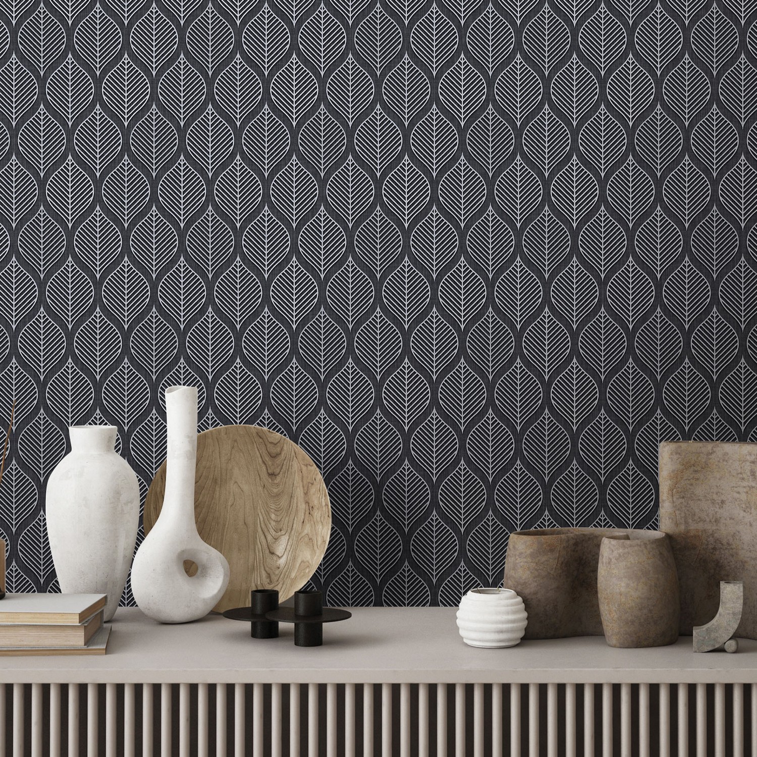 Обои  флиз Victoria Stenova Laura (графит) 588488 1.06*10м *6 Обои  флиз Victoria Stenova Laura (графит) 588488 1.06*10м *6