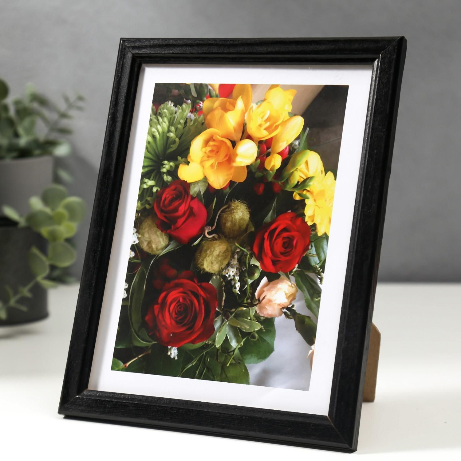 Фоторамка 15х20 см (7N68) чёрный (пластиковый экран) 4021201