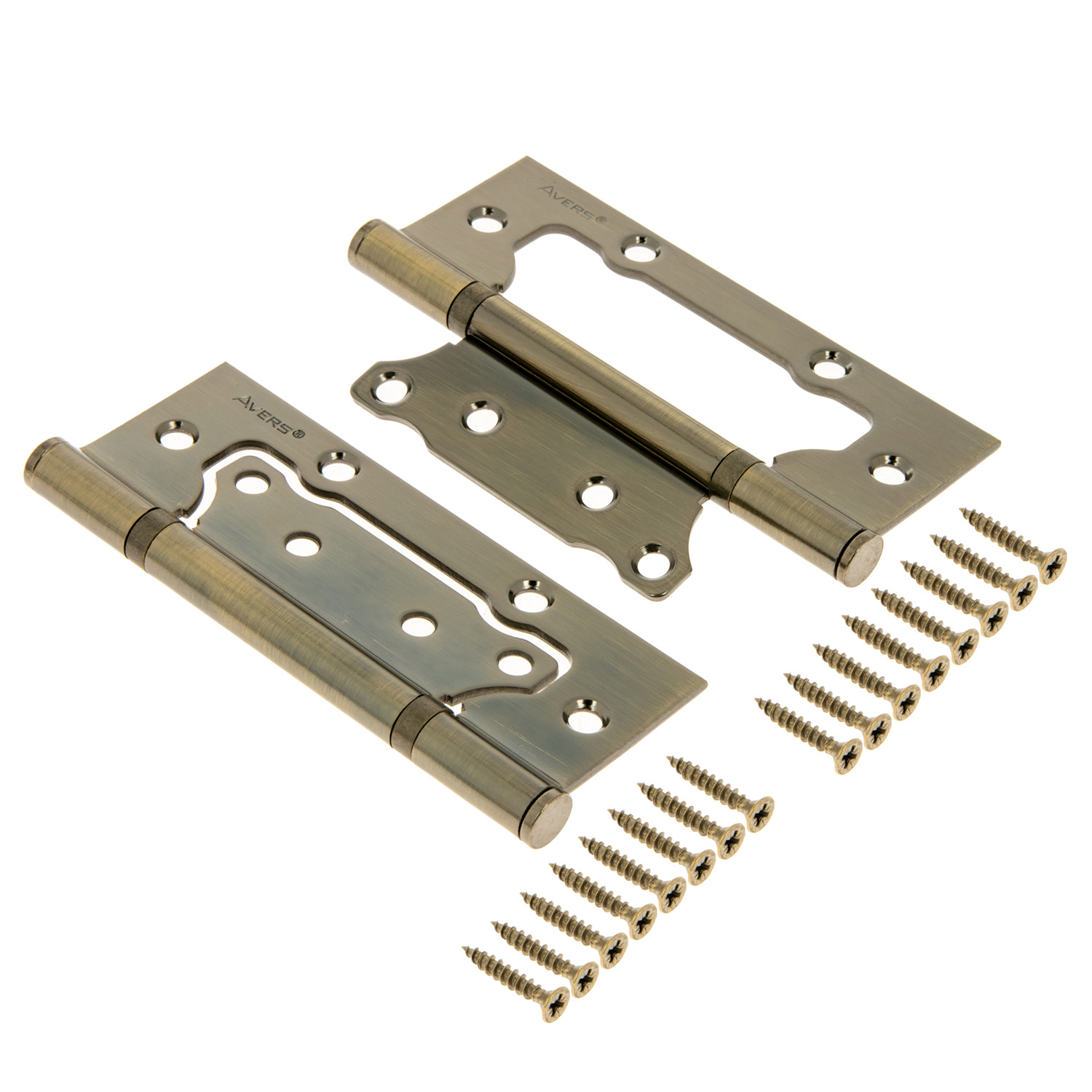 Петля без врезки 125*75*2,5мм БРОНЗА АВ (комплект 2шт.) AVERS *1/6/48