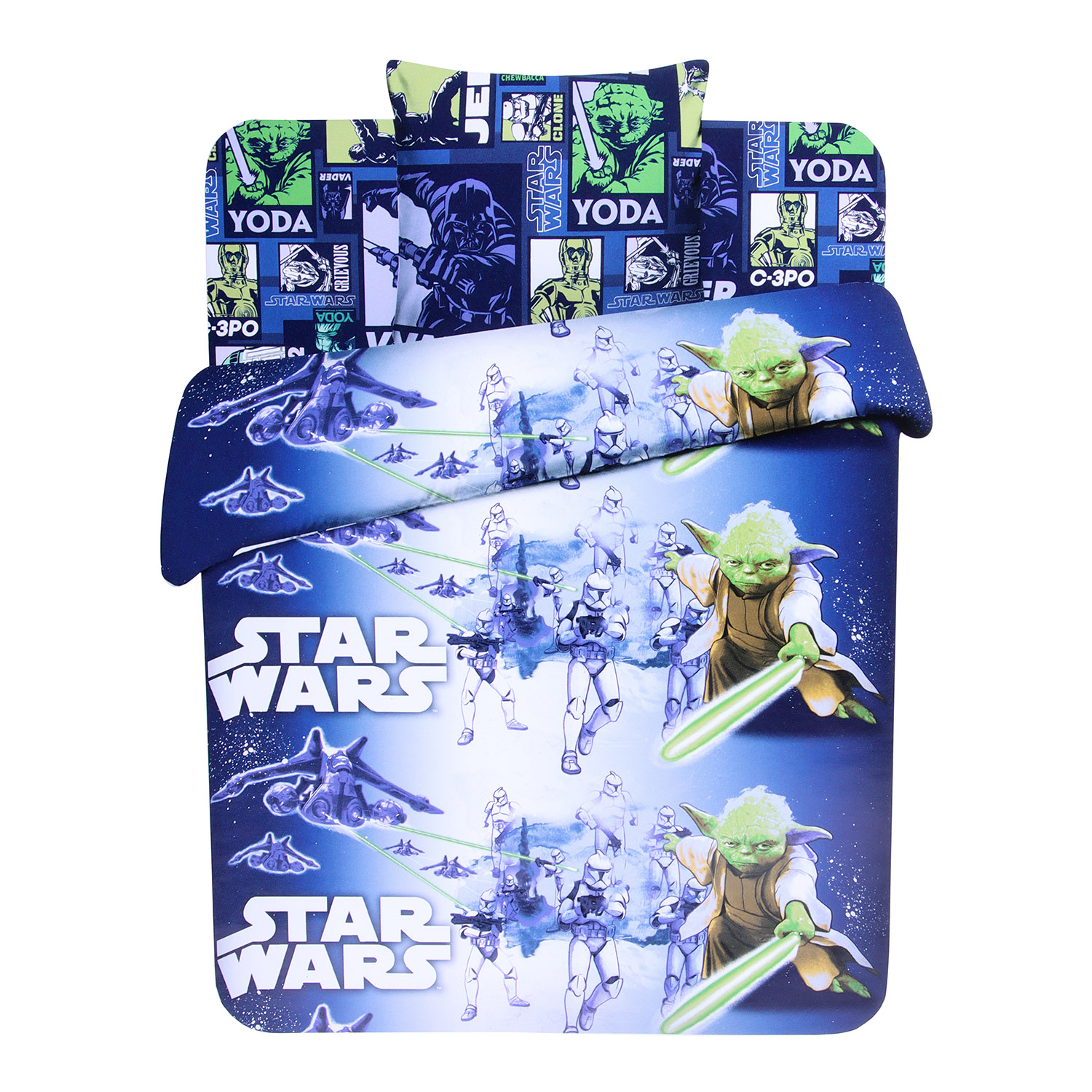 Постельное белье детское Василиса, Мастер Йода, 1.5 сп., бязь, нав. 70х70 см Постельное белье детское Василиса, Мастер Йода, 1.5 сп., бязь, нав. 70х70 см