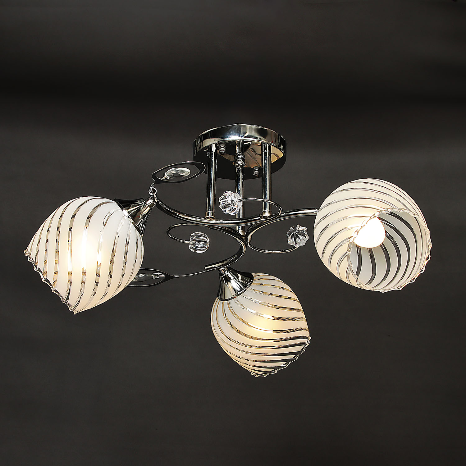 Люстра Verner Lighting А2376/3, 40 Вт, Е27, 3 лампы, хром