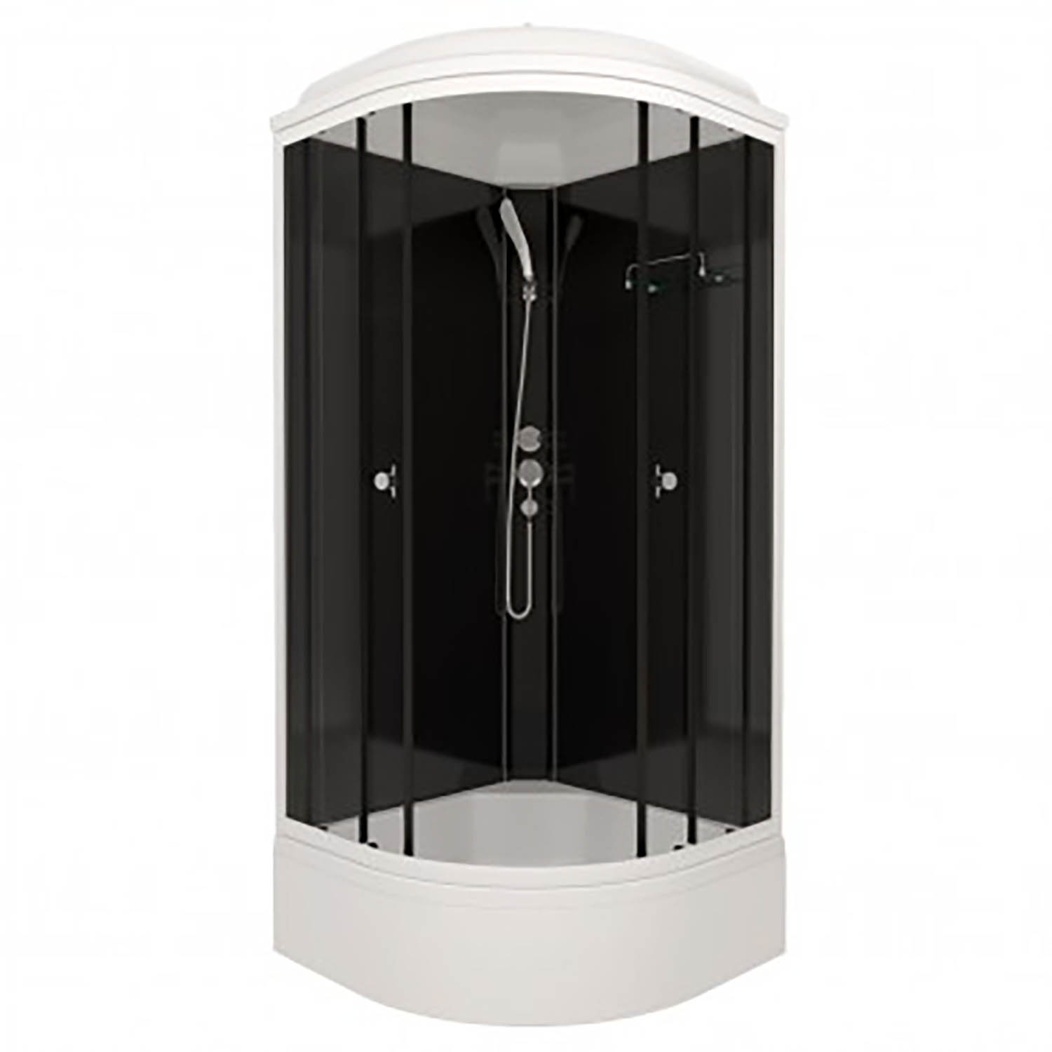 Кабина душевая 90*90*232 Топ B, поддон средний, стекло прозрачное, стенка черная(7уп+сифон D50мм) Кабина душевая 90*90*232 Топ B, поддон средний, стекло прозрачное, стенка черная(7уп+сифон D50мм)