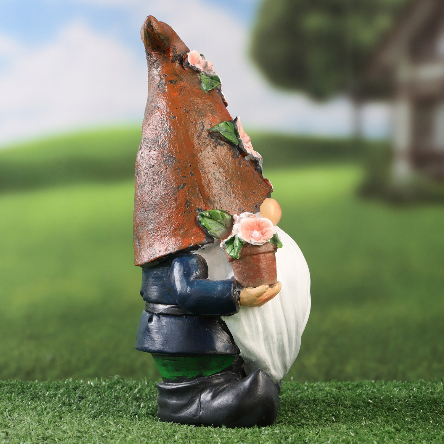 Садовый фонарь "Гномик садовод" 13х16х27см 10122712