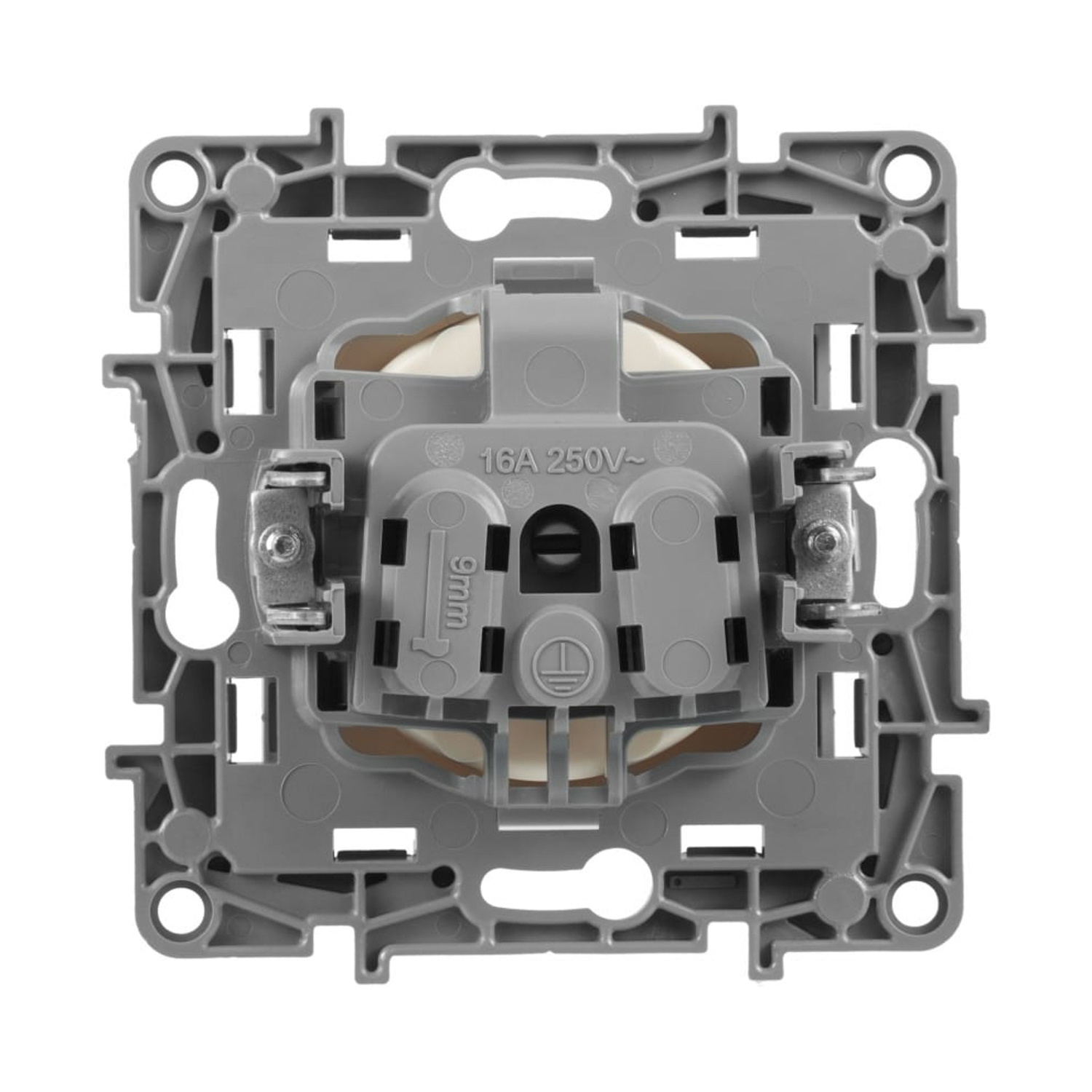 Механизм розетки 1-м СП Etika 16А без заземл. винт. клеммы сл. кость Leg 672320