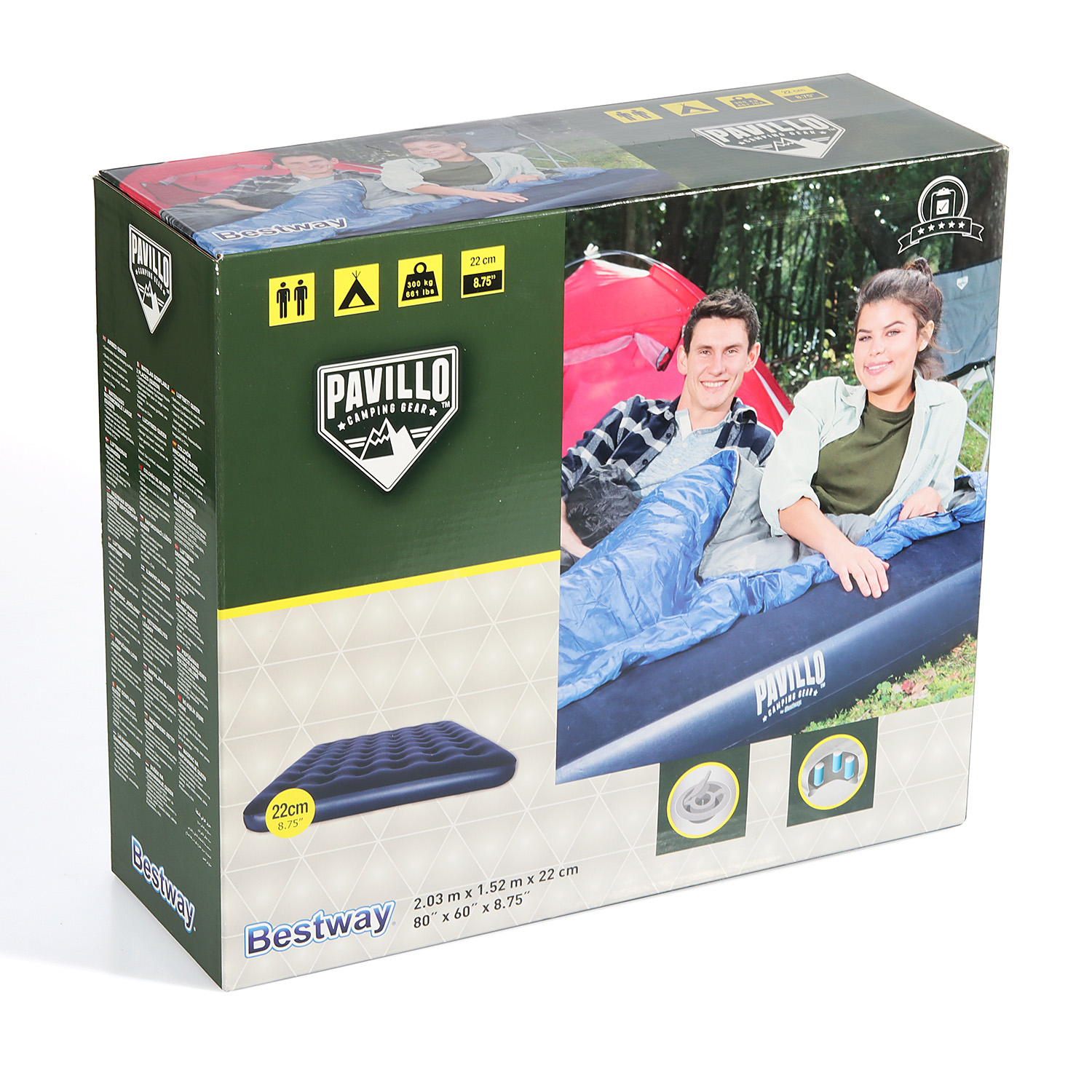 Матрас надувной BESTWAY Pavillo Aeroluxe Airbed Queen, 203x152x22 см, до 215 кг