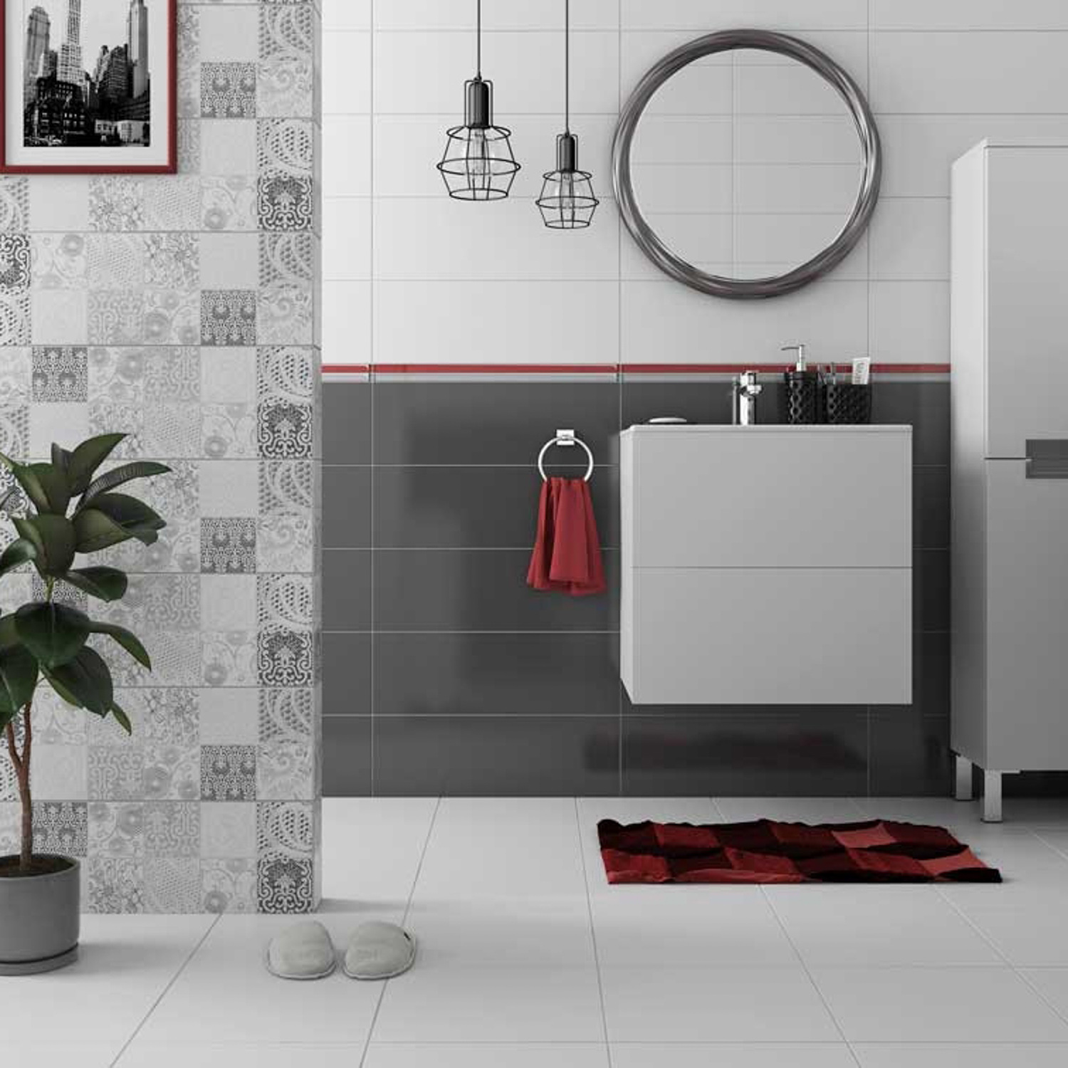 Плитка 60х20 см настенная 1.06 м² Cersanit Manhattan, белый