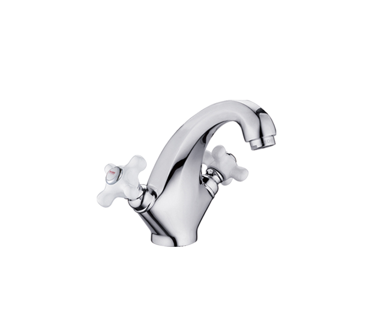 Смеситель для умывальника Potato P1063, короткий излив, двухвентильный