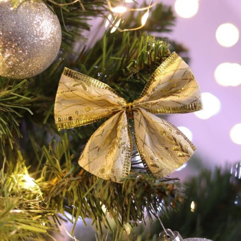 Бант праздничный "Геометрия", золотой, 8 х 7 см 7487988
