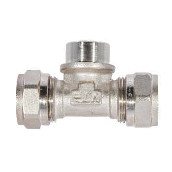 Тройник переходной 20х1/2"(Ø15)х20 цанга/мама VALTEC 332 *10/40