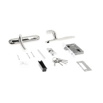 Замок врезной Avers 0827/60, 50 мм, ключ, ключ, цвет никель