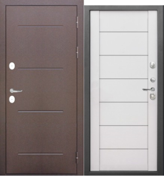 Дверь входная 860х2050х110 мм Ferroni Isoterma, правая, медный антик/астана милки