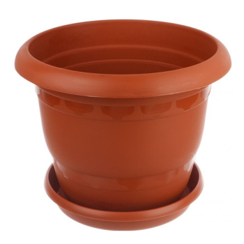 Кашпо пластм. "Toprak" 23,0л d верха 330мм h300мм с поддоном Терракот А5260тр (Копейск)   *1/5