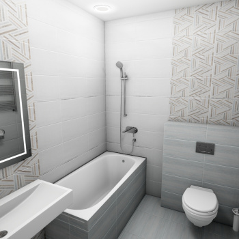 Плитка 50х24.9 см настенная 1.49 м² Alma Ceramica Stone, серо-коричневый