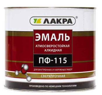 Эмаль ПФ-115 белая матовая 20 кг Лакра *1/33