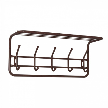 Вешалка настенная с полкой шир.600мм Коричневый ВСП6  КОР ("ЗМИ") *1