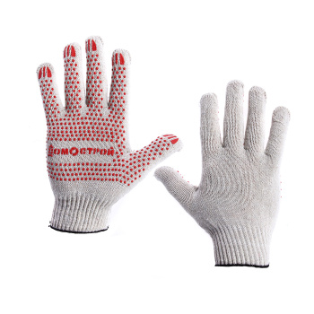 Перчатки рабочие ДомоСтрой, х/б с ПВХ, 4 нити, XL Перчатки рабочие ДомоСтрой, х/б с ПВХ, 4 нити, XL