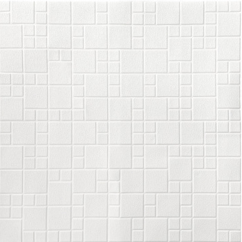 Панель 3D 700х770 мм GRACE, самоклеящаяся, белая репорт, 0.54 м²