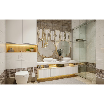 Плитка 50х25 см настенная 1.25 м² Axima Палермо, серый, мозаика