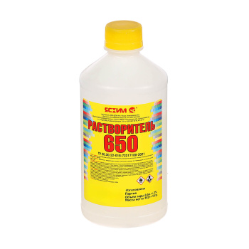 Растворитель 650 0.5 л/0,42 кг пластик Новгород *25/1200