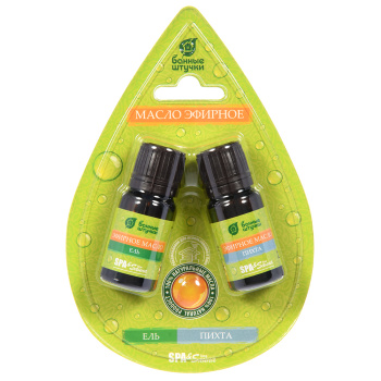Набор эфирных масел "Ель и пихта" 2шт по 10мл в блистере 32287 "Банные штучки" *1/20