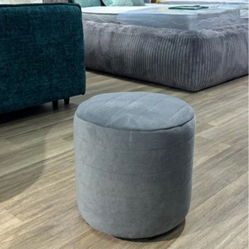 яяяПуф БОЧКА 400х400мм велюр КОНФЕТТИ СИЛЬВЕР*1