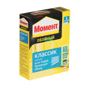 Клей для обоев бумажных 200г "Момент-КЛАССИК" 761780 (Хенкель)*1/24