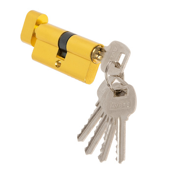 Замок врезной Avers 0827/60, 50 мм, ключ, вертушка, цвет бронза