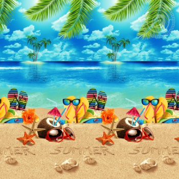 Полотенце пляжное вафельное 75*150см Отпуск 170г/м2 Touch *10