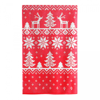 Полотенце махровое 70*130см Сканди 2 Насыщенный красный/белый МХ40 Самойловский текстиль *1