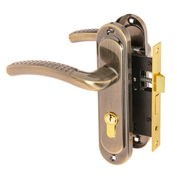 Замок врезной Avers 0827/60, 50 мм, ключ, вертушка, цвет бронза