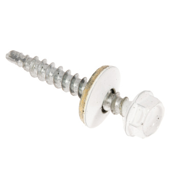 Саморезы кровельные BROZEX пакет 4,8*35 (10шт) RAL 9003 белый *10/100