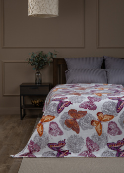 Плед фланель 140*200см Бабочки бежевый TF FN F108 Texrepublic *1