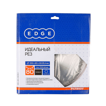 Диск пильный 250*30/25,4мм 80 зубьев по ламинату (810010036) EDGE PATRIOT *1/10