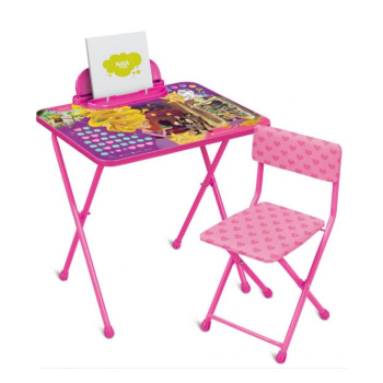 Комплект детской мебели: Стол выс.52см+стул с мягк.сид..выс.28см+Пенал "Рапунцель" Д1Р