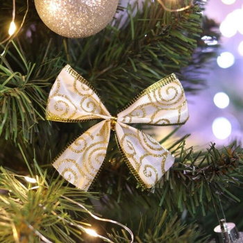 Бант праздничный "Палермо", золотой, 8 х 7 см 7487990